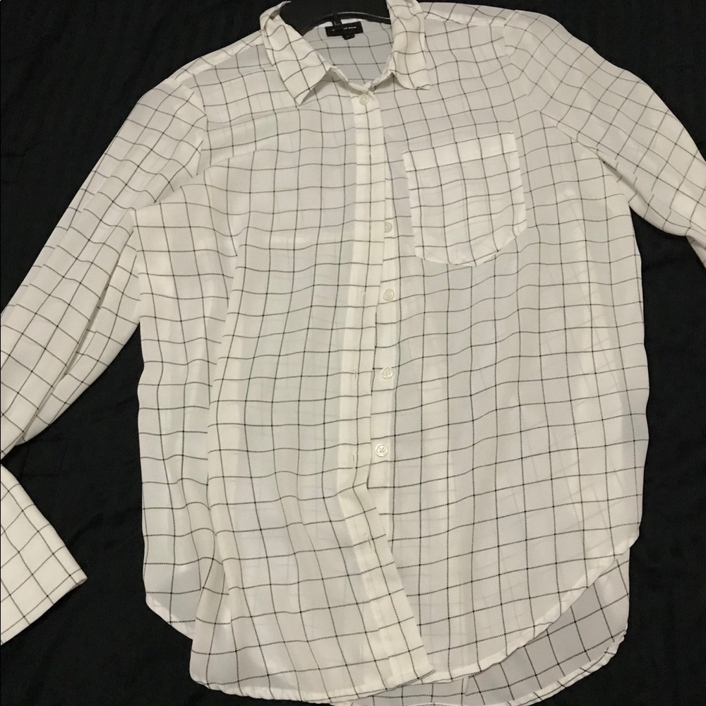Black and white dress shirt